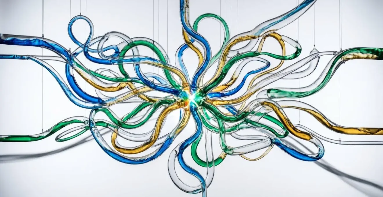 Abstract data flow visualization showing interconnected financial networks