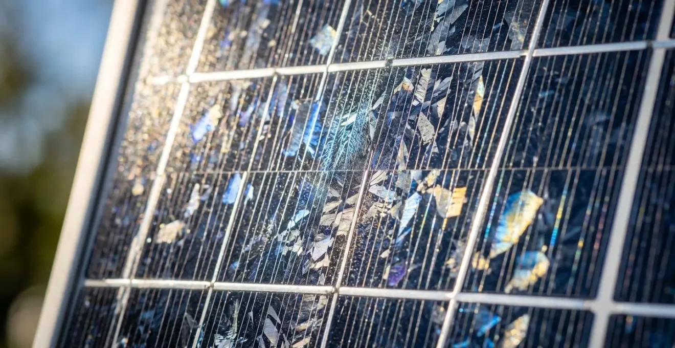 Wind turbines and solar panels across Australian outback landscape
